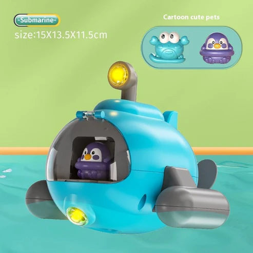Water Toys Luminous Catapult Submarine Bath Toysطلاق المقلاع لألعاب الاستحماغواصة مضيئة بإم