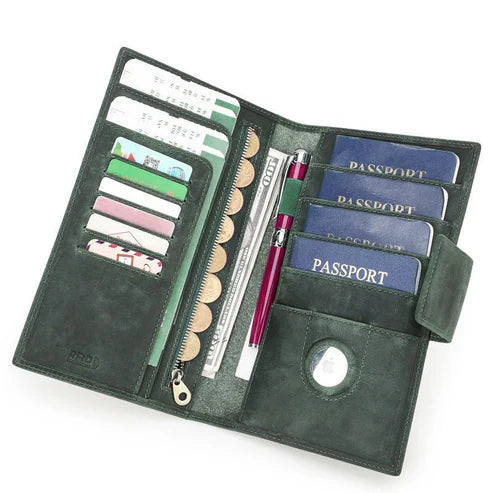 Black Angel Retro Crazy Horse Leather Genuine Leather Passport Holder حامل جواز سفر من الجلد الأصلي بأسلوب الحصان المجنون الكلاسيكي من بلاك أنجل