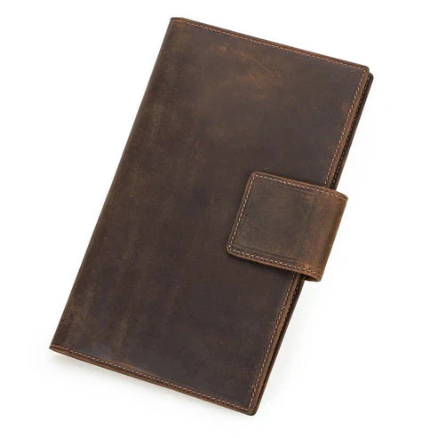 Black Angel Retro Crazy Horse Leather Genuine Leather Passport Holder حامل جواز سفر من الجلد الأصلي بأسلوب الحصان المجنون الكلاسيكي من بلاك أنجل