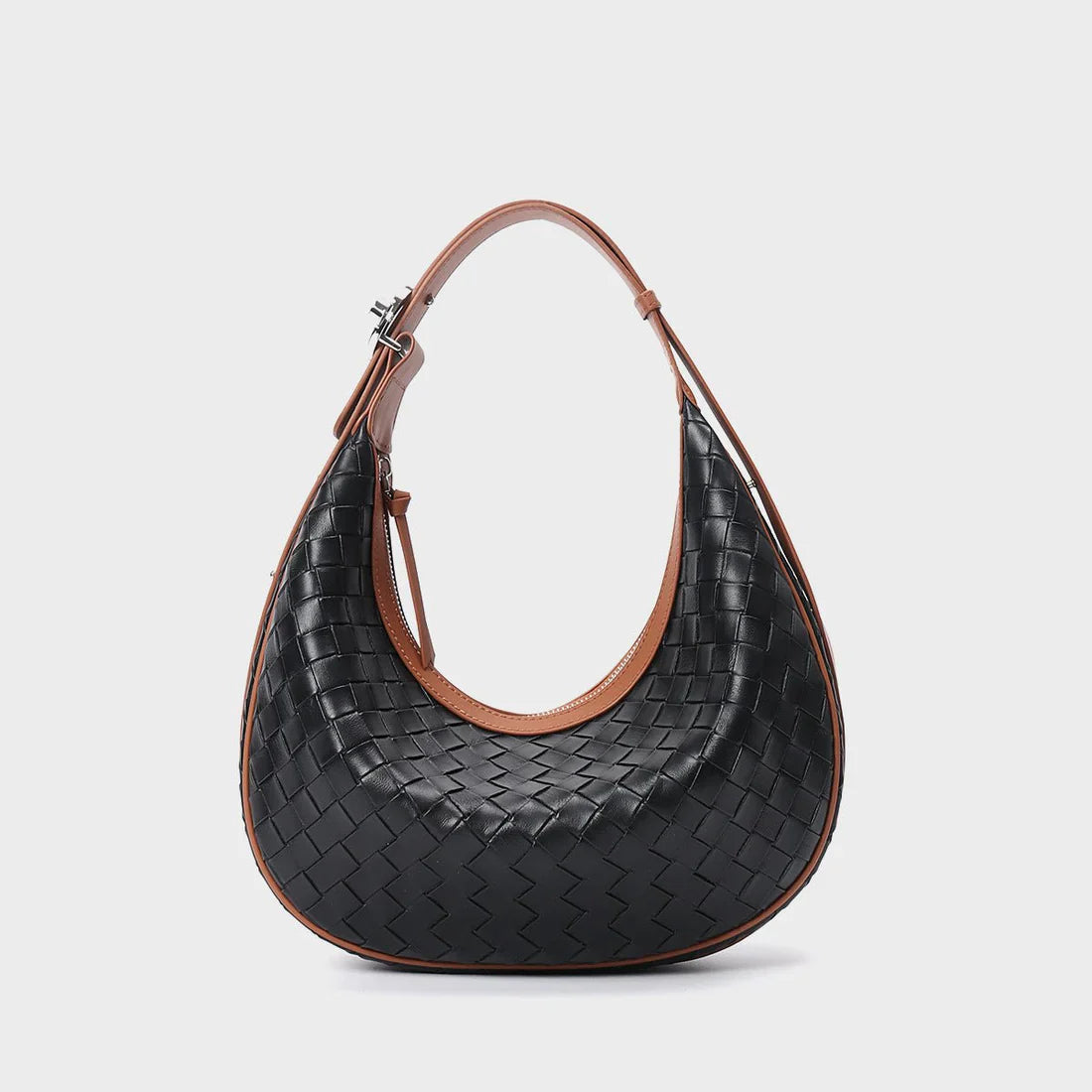 Design Niche Genuine Leather Bag Women's Woven  حقيبة نسائية من الجلد الطبيعي بتصميم مميز منسوج