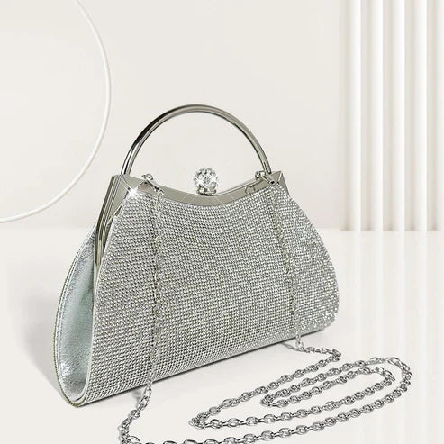 Fashion Personality Diamond Stud Portable Women's Bag  حقيبة نسائية محمولة بتصميم عصري وشخصية مرصعة بالألماس