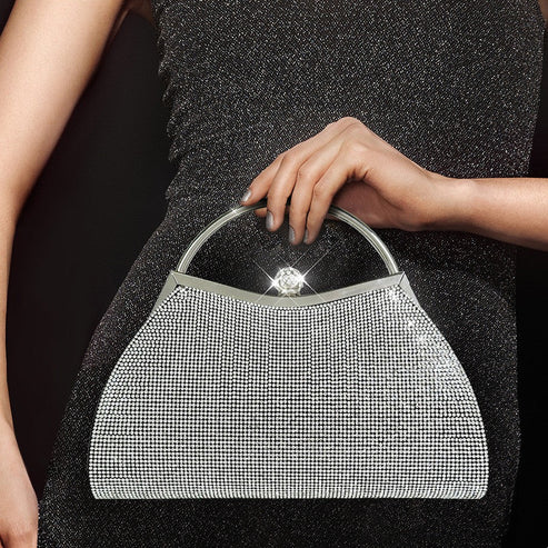Fashion Personality Diamond Stud Portable Women's Bag  حقيبة نسائية محمولة بتصميم عصري وشخصية مرصعة بالألماس