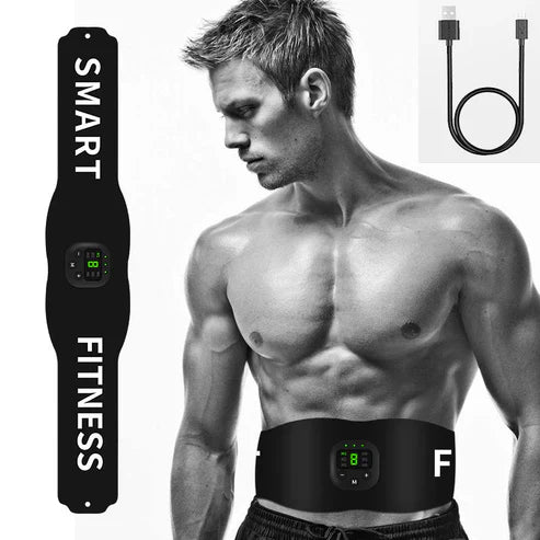 Fitness belt muscle fitness stickers  حزام اللياقة البدنية وملصقات تحفيز العضلات