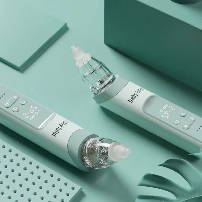 Nasal Aspirator Baby Electric Nasal Aspirator Newborn Baby Nose Cleaner Adult beauty instrument Blackhead Remover Bab 2 in 1جهاز شفاط الأنف الكهربائي للأطفال حديثي الولادة لتنظيف أنف الطفل