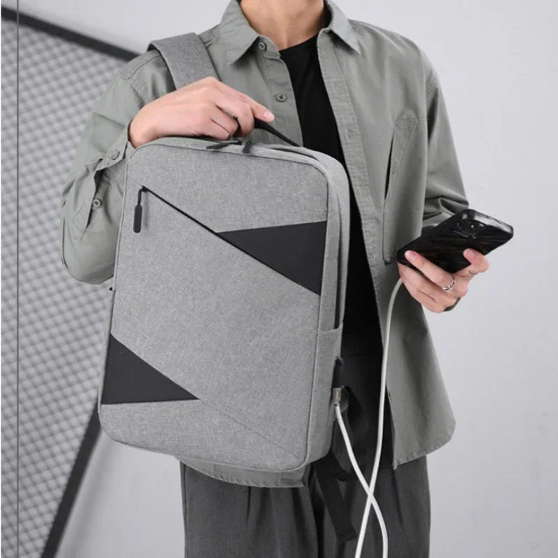 New Business Commute Business Trip Computer Backpack Men's Three-piece Set  حقيبة ظهر كمبيوتر جديدة للرحلات والأعمال بثلاث قطع للرجال