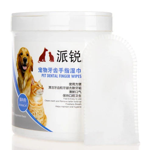 Oral And Dental Cleaning Wipes For Pet Cats And Dogsمناديل تنظيف الفم والأسنان للقطط والكلاب