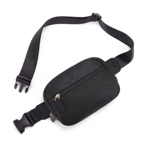 Pu Leather Waist Bag Adjustable Shoulder Strap   حقيبة خصر من الجلد الصناعي مع حزام كتف قابل للتعديل