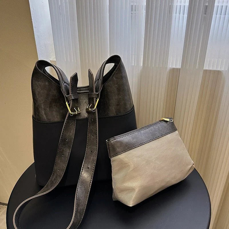 Retro Tote Bag Underarm Bag Women   حقيبة توت نسائية رجعية تحت الإبط