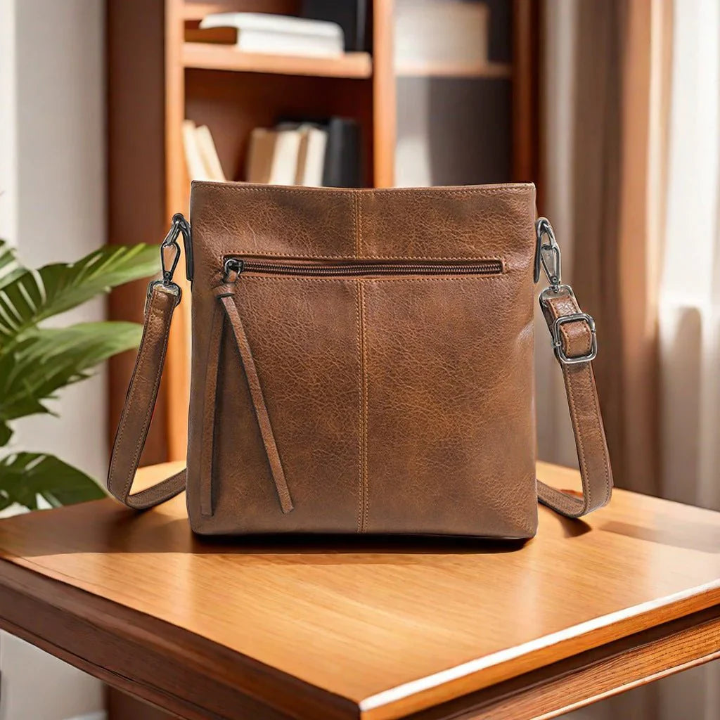 Simple And High-end Textured Artificial Leather Retro Men's And Women's Handbags Fashionحقائب يد رجالية ونسائية بسيطة وفاخرة من الجلد الصناعي بنقشة عصرية بتصميم رجعي أنيق
