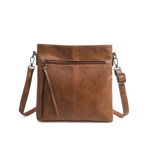 Simple And High-end Textured Artificial Leather Retro Men's And Women's Handbags Fashionحقائب يد رجالية ونسائية بسيطة وفاخرة من الجلد الصناعي بنقشة عصرية بتصميم رجعي أنيق