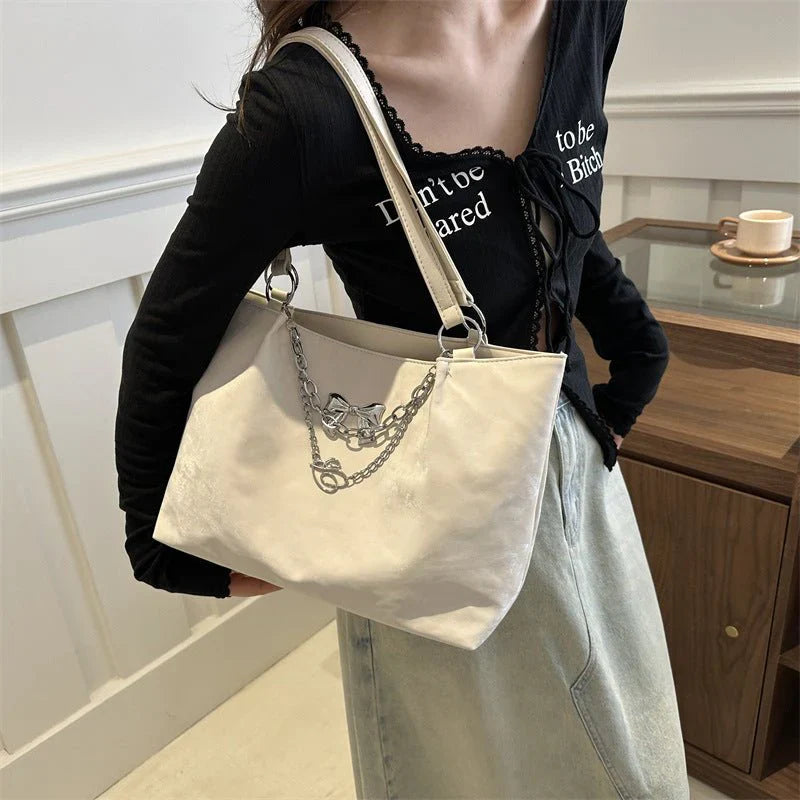 Simple Fashion Large Capacity Women's Shoulder Bag   حقيبة كتف نسائية بسيطة وعصرية بسعة كبيرة