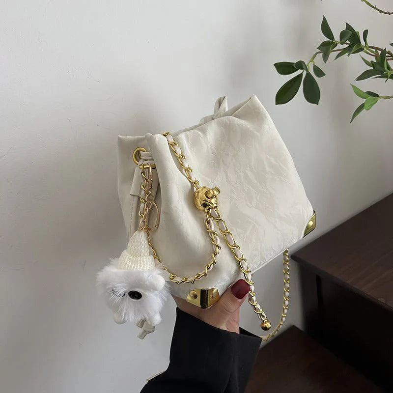 Women's Bag With Pendant Versatile Crossbody   حقيبة نسائية مع قلادة متعددة الاستخدامات (كروس بودي)