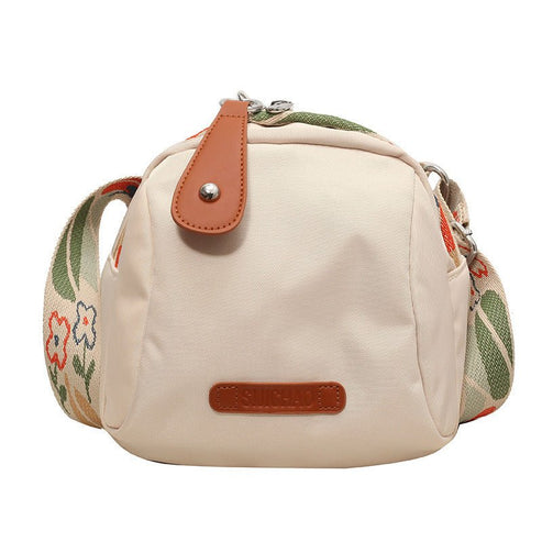 Women's Crossbody Canvas Shell Bag   حقيبة نسائية كروس بودي من القماش على شكل صدفة